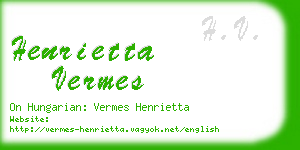 henrietta vermes business card